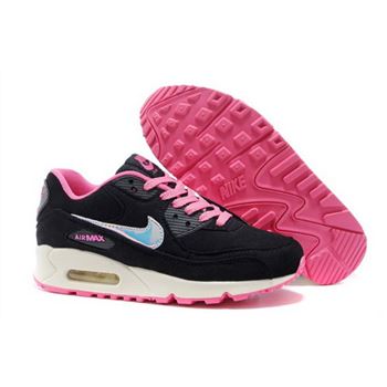 Nike Air Max 90 Womens Shoes 2015 New Releases Black Pink Sky Blue White Factory Outlet